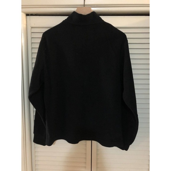 Vintage Early Winters Fleece Jacket Women’s Size Medium Black 3/4 Zip - Picture 3 of 3